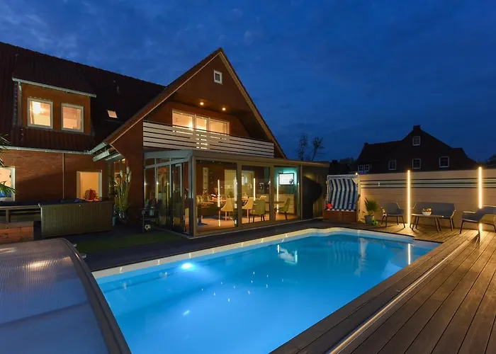 アパート Haus Zum Seehund Mit Pool, Garten Und Tischtennisplatte